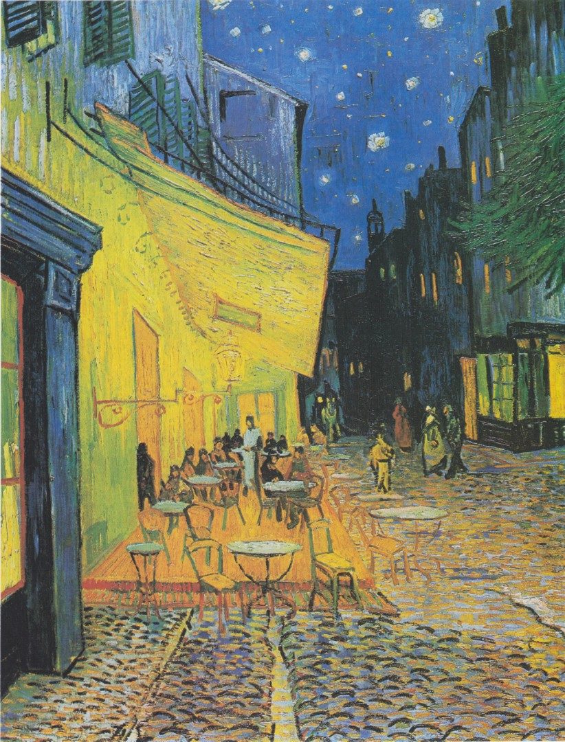Van Gogh - Terrasse des Caf#U00e9s an der Place du Forum in Arles am Abend1