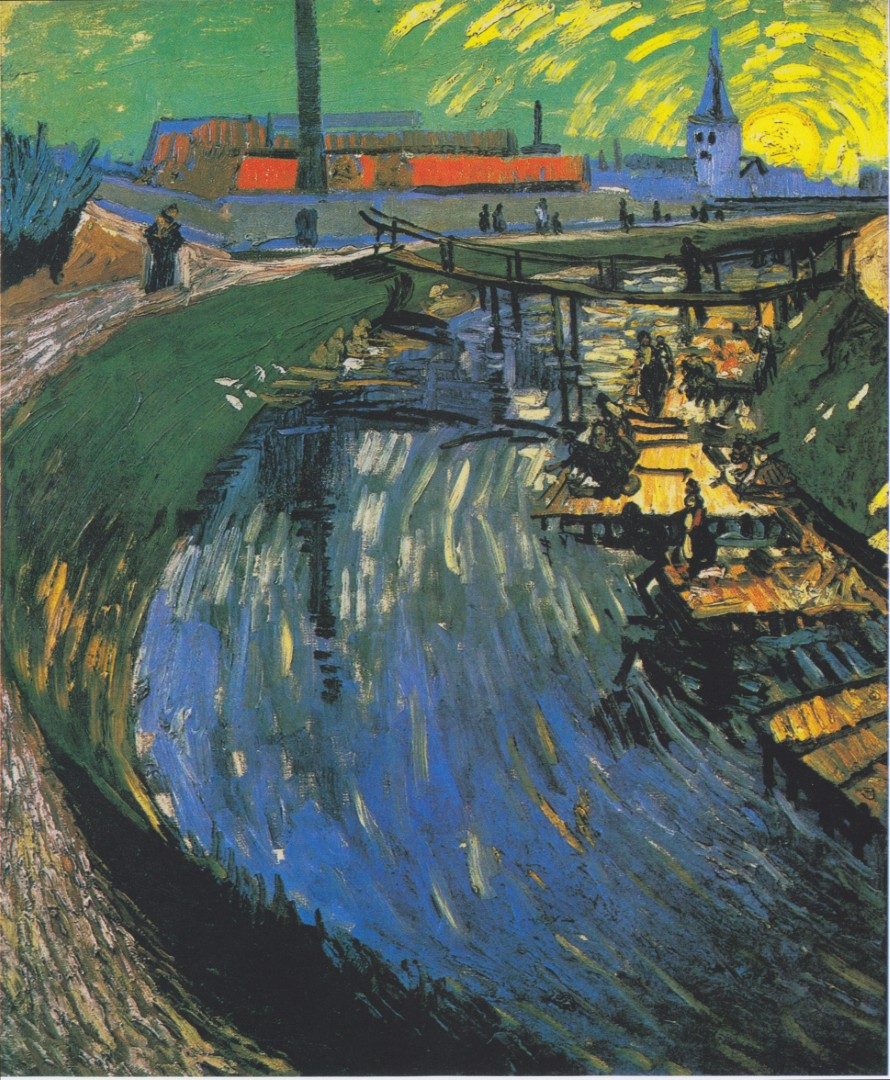 Van Gogh - Der Kanal _La Roubine du Roi_ mit Waschfrauen