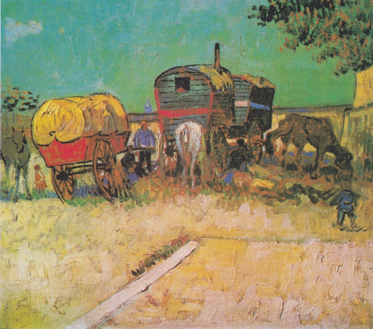 Van Gogh - Zigeunerlager mit Pferdewagen