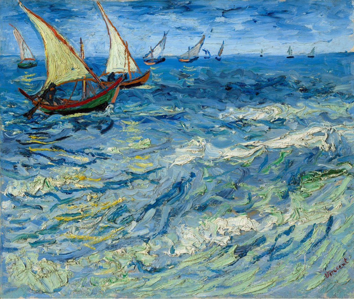 Vincent van Gogh - Seascape at Saintes-Maries (1888)