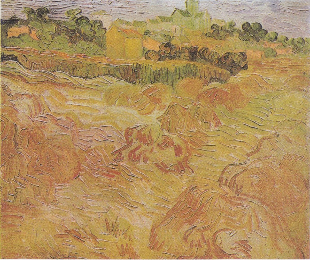 Van Gogh - Weizenfelder mit Blick auf Auvers