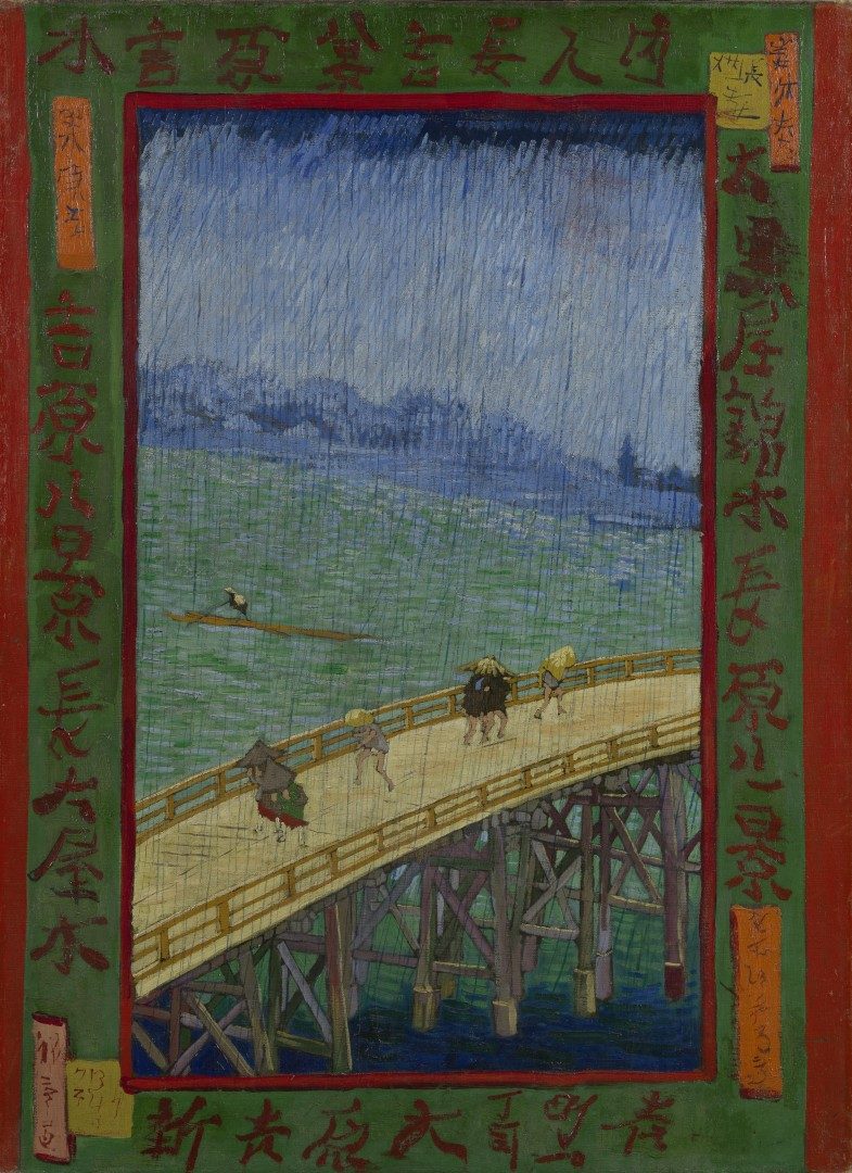 Brug in de regen (naar Hiroshige) - s0114V1962 - Van Gogh Museum