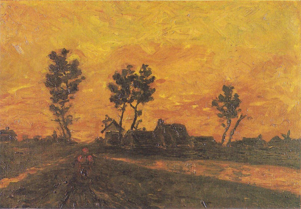 Van Gogh - Landschaft bei Sonnenuntergang