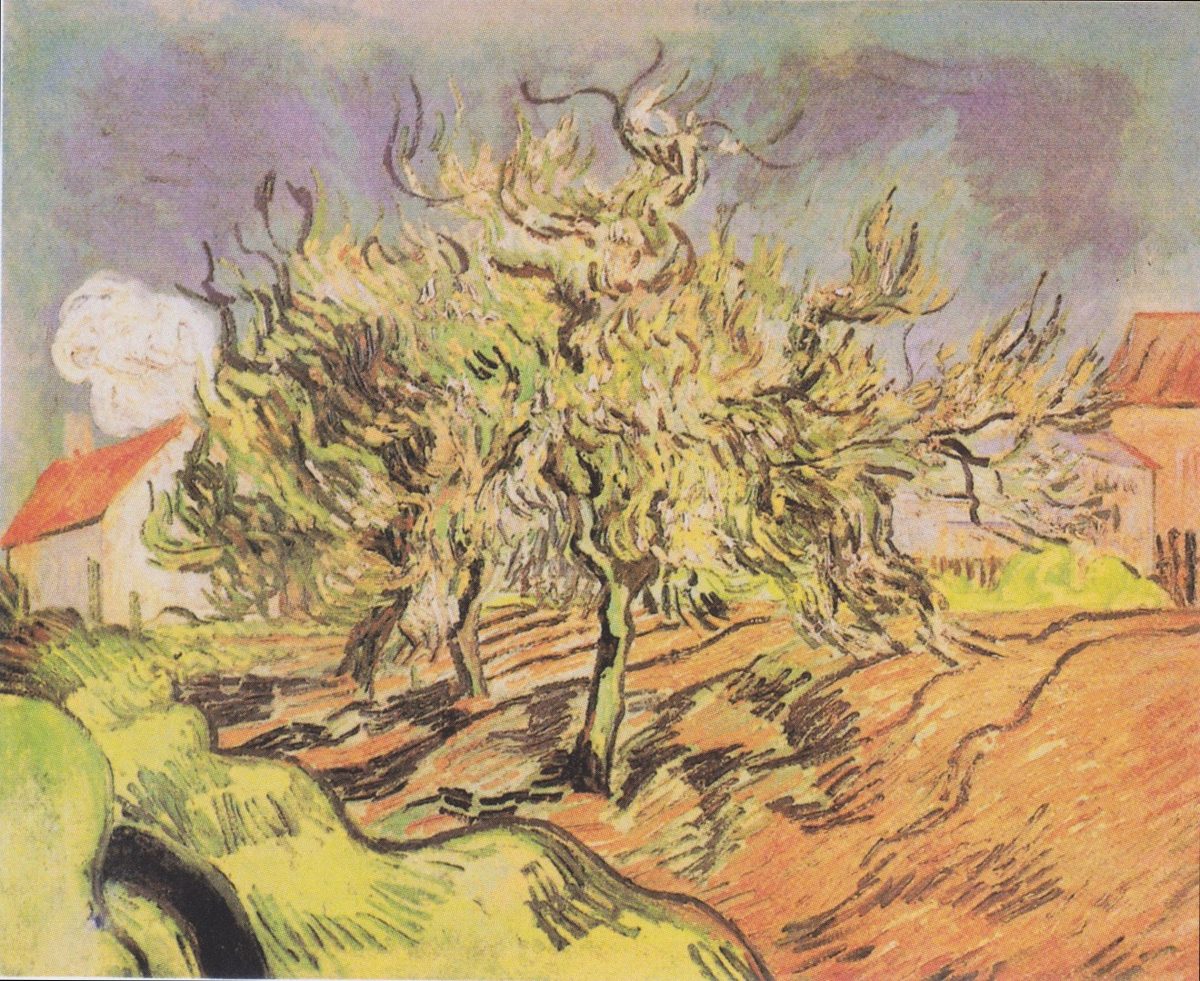 Van Gogh - Landschaft mit drei B#U00e4umen und H#U00e4uschen
