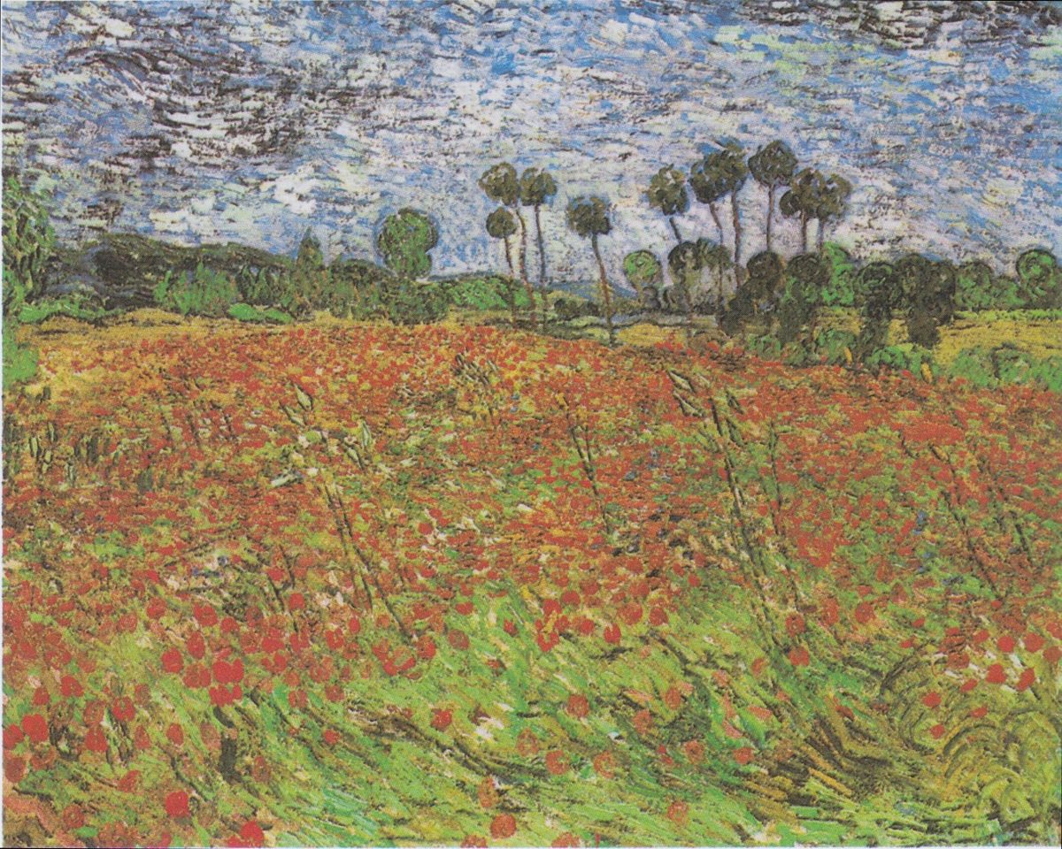 Van Gogh - Feld mit Mohnblumen1