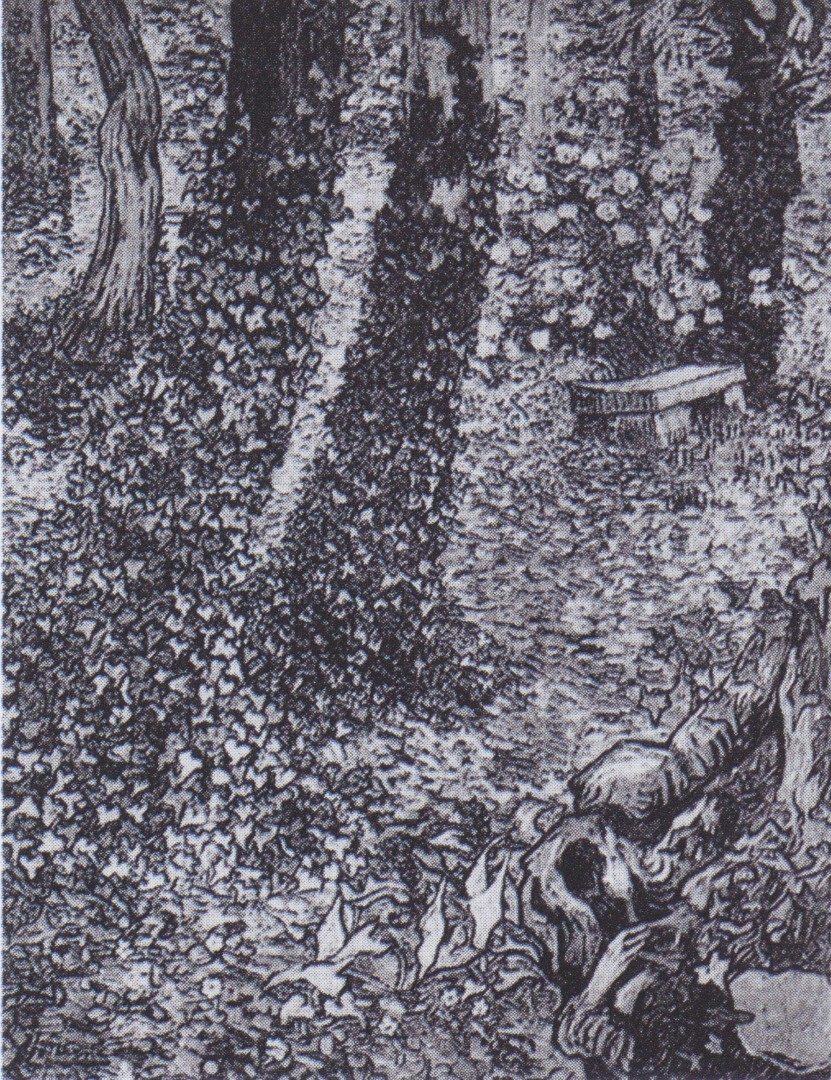 Van Gogh - B#U00e4ume mit Efeu im Garten des Hospitals Saint-Paul