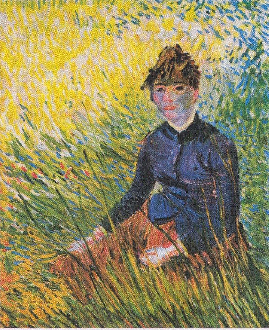 Van Gogh - Frau, im Gras sitzend