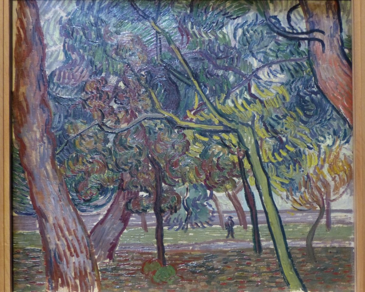 Pins dans le jardin de l'asile,St R#U00e9my1889,huile sur toile,mus#U00e9e Kr#U00f6ger-M#U00fcller d'Otterlo2