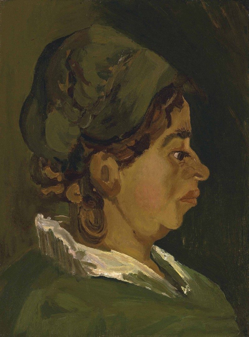 F136__Vincent van Gogh - Head of a Peasant Woman- Right Profile (1884)