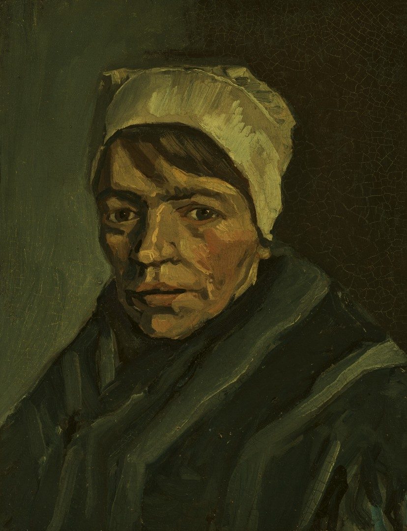Kop van een vrouw met witte muts (Head of a Woman with White Cap) - Vincent van Gogh
