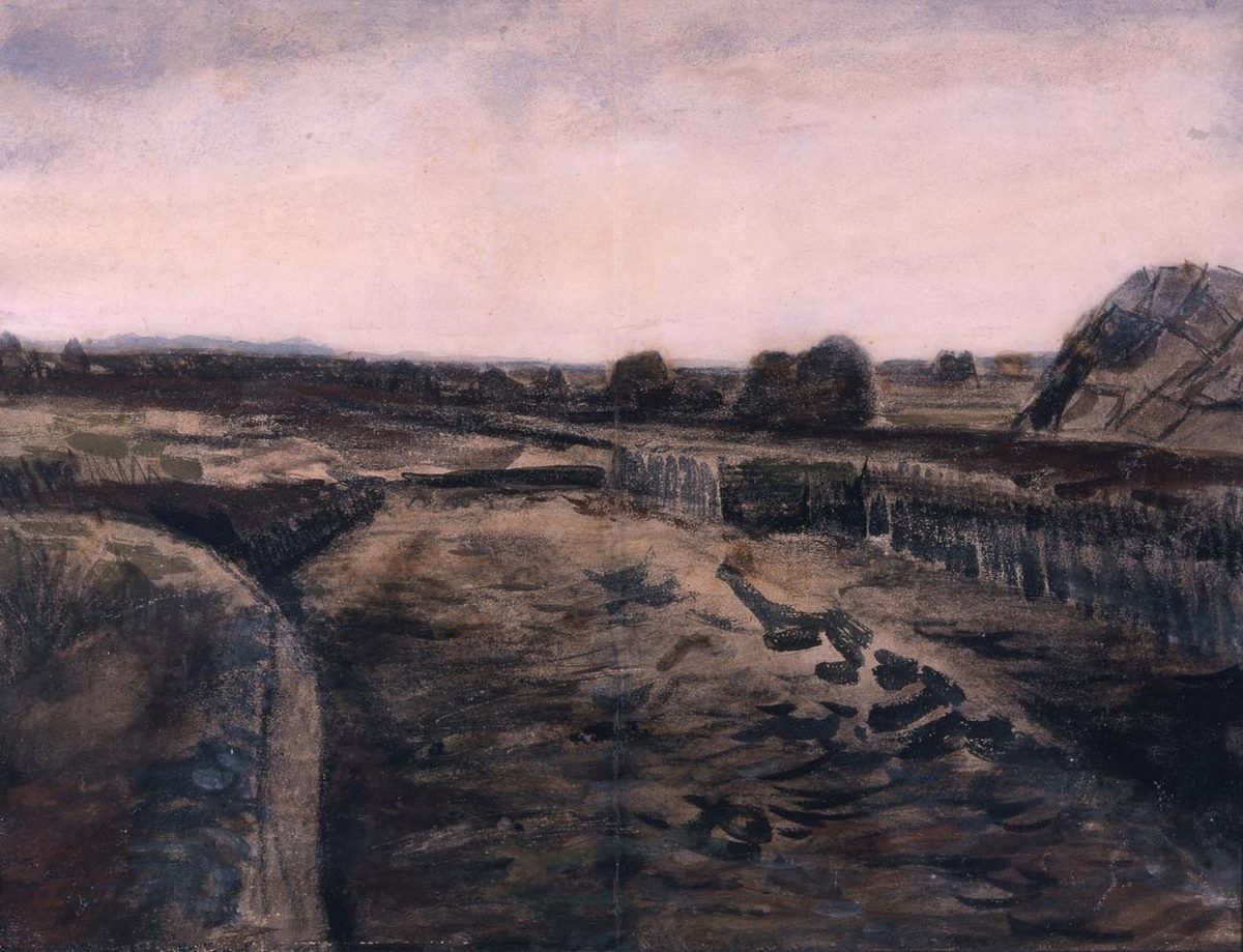 Van Gogh - Paisaje en Drenthe, 1883
