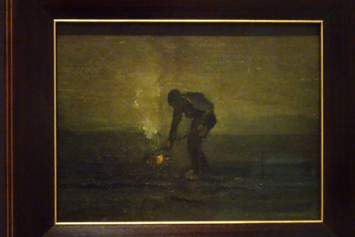 Onkruid verbrandende boer1 Vincent van Gogh 1883