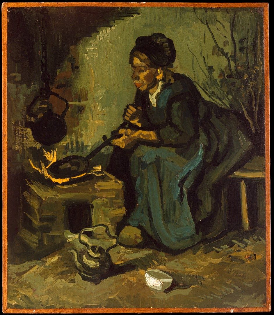 Peasant Woman Cooking by a Fireplace MET DT2163
