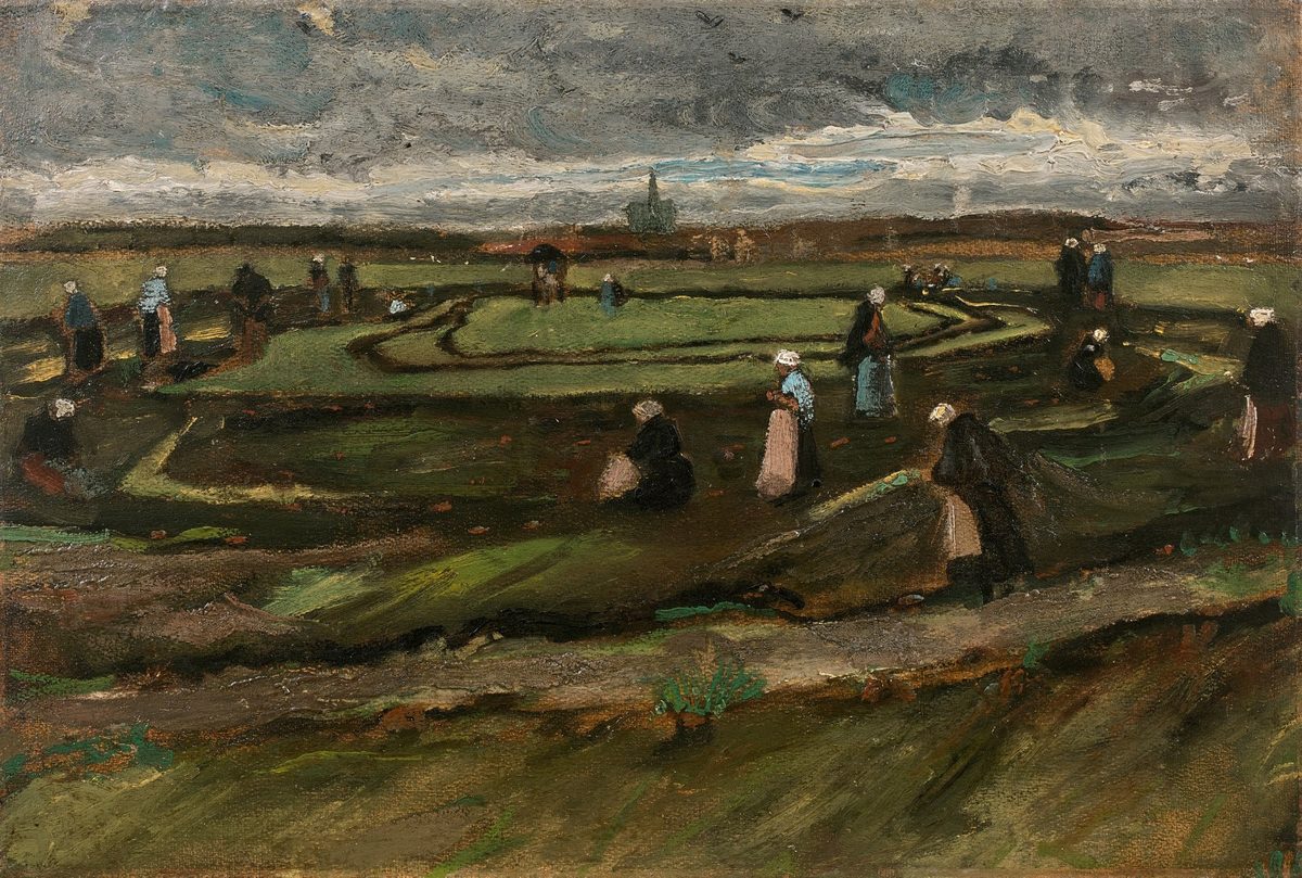 Van Gogh - Landschaft mit Netzflickerinnen