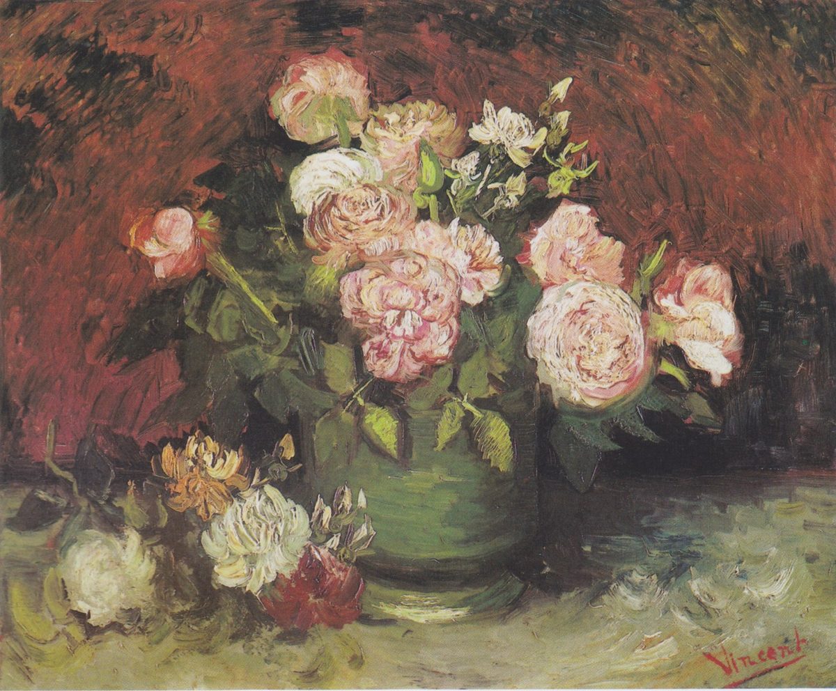 Van Gogh - Schale mit Pfingstrosen und Rosen