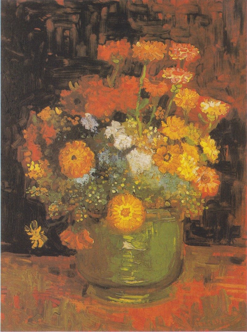Van Gogh - Vase mit Zinnien