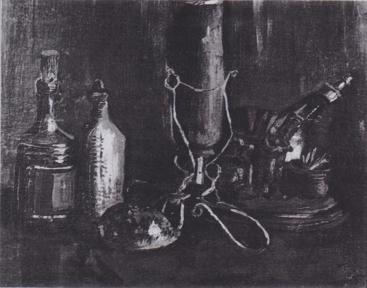 Van Gogh - Stillleben mit Flaschen, Vase und Muschel