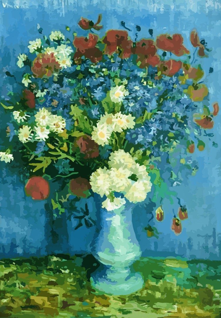 Red Poppies and Cornflowers by Vincent van Gogh