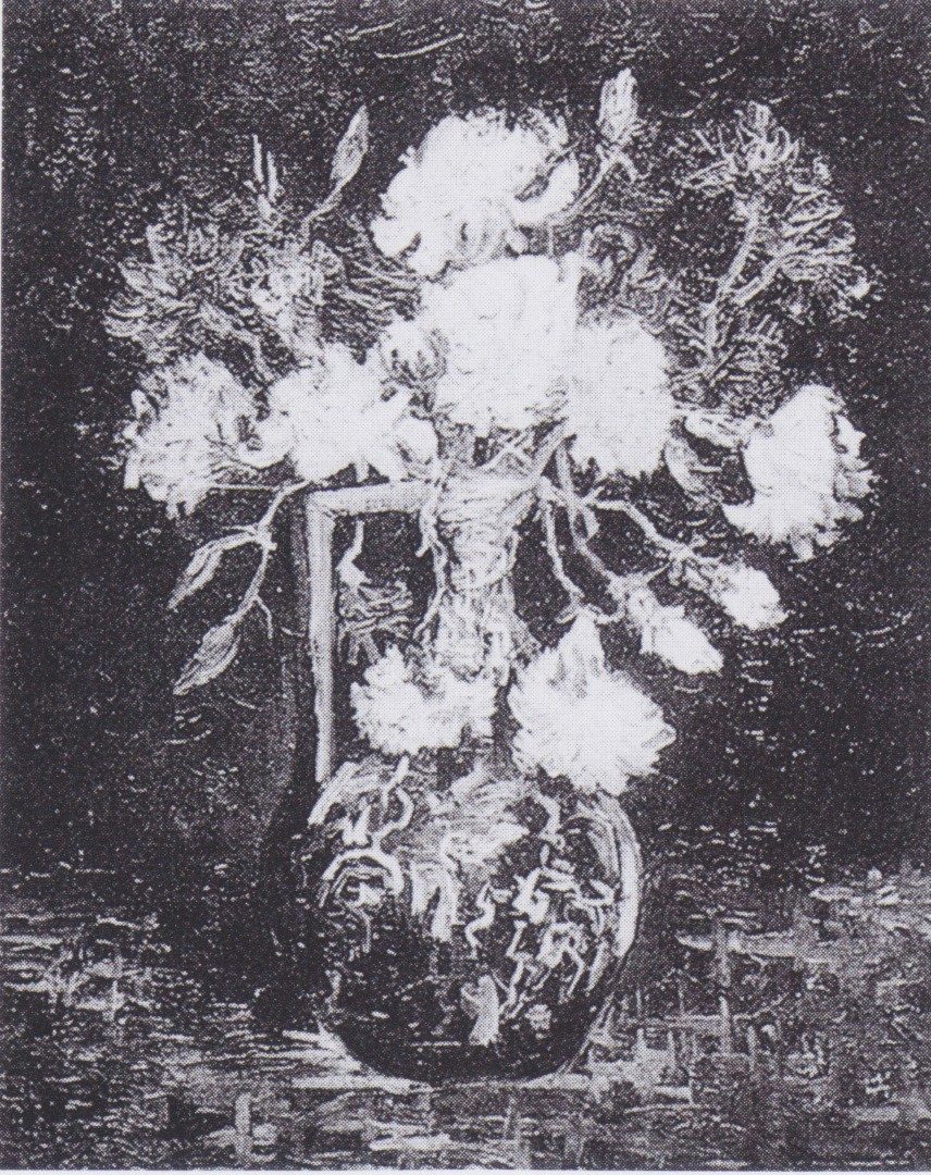 Van Gogh - Vase mit wei#U00dfen und roten Nelken