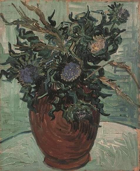 Vincent van Gogh - Flower Vase with Thistles