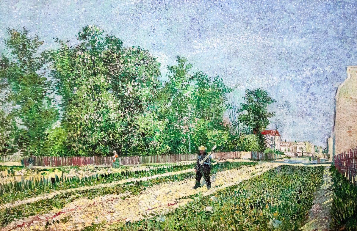 Outskirts of Paris; Road with Peasant Shouldering a Spade - My Dream