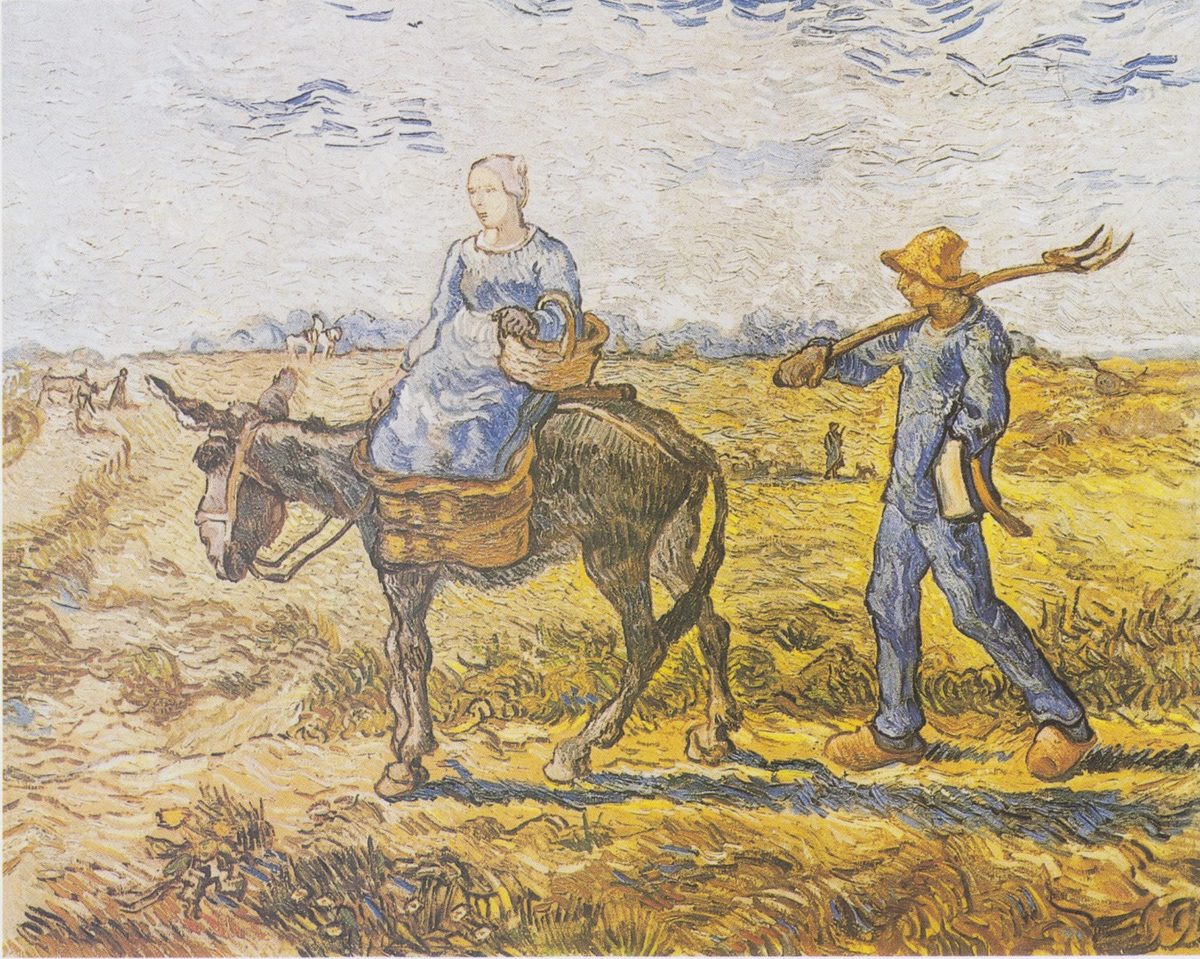 Van Gogh - Auf dem Weg zum Feld (nach Millet)