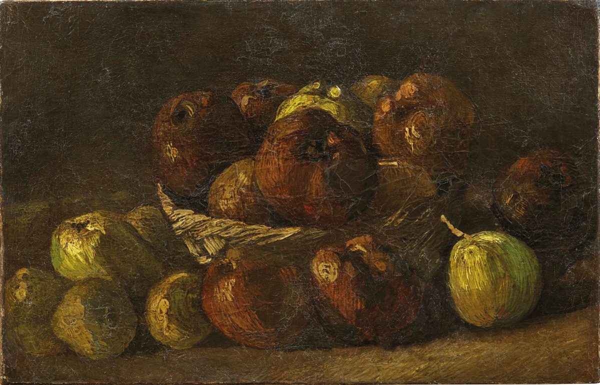 Vincent van Gogh - Still life, basket with apples (1885)