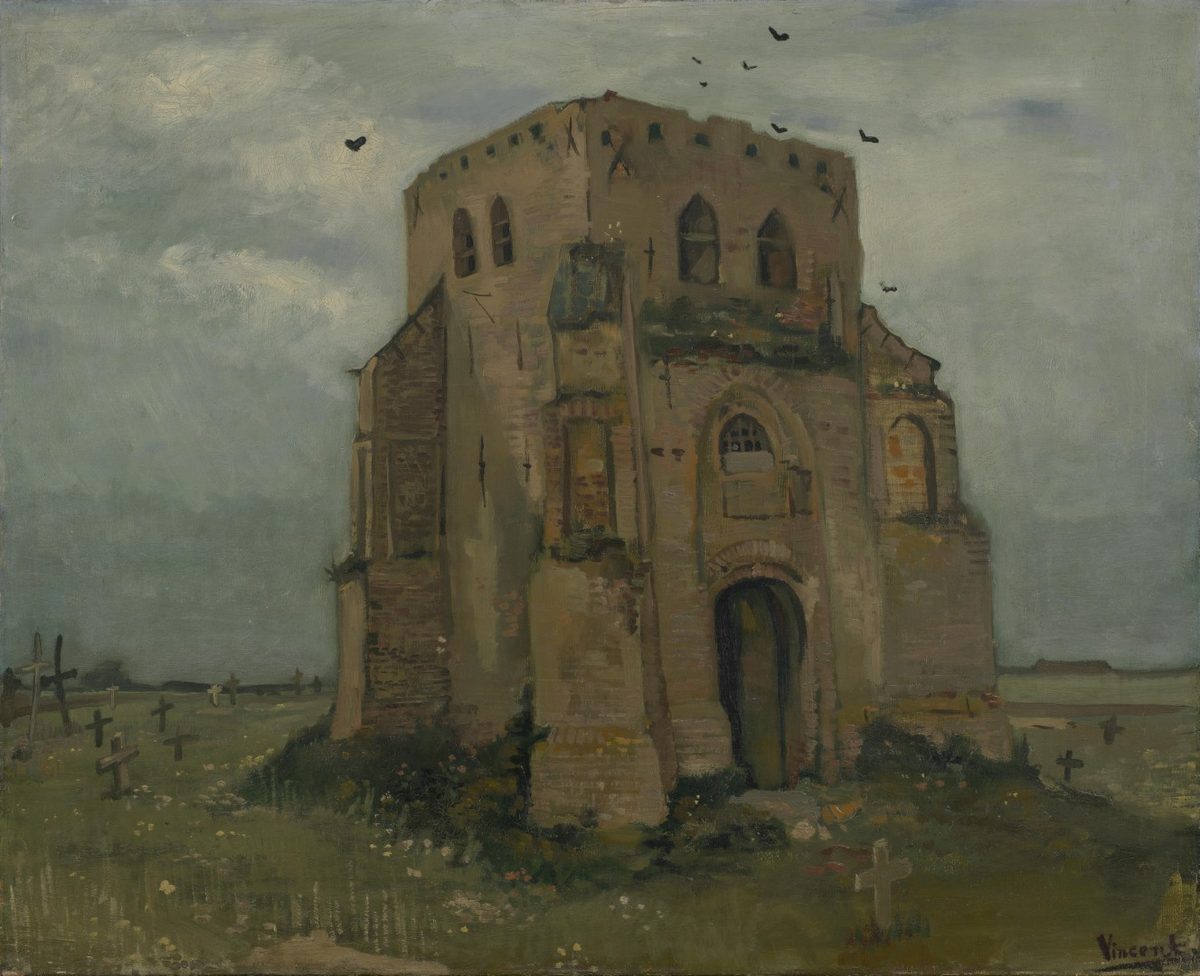 De oude kerktoren te Nuenen (`Het boerenkerkhof') - s0002V1962 - Van Gogh Museum