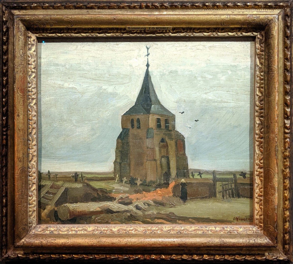 Van Gogh - The Old Church Tower at Nuenen with frame