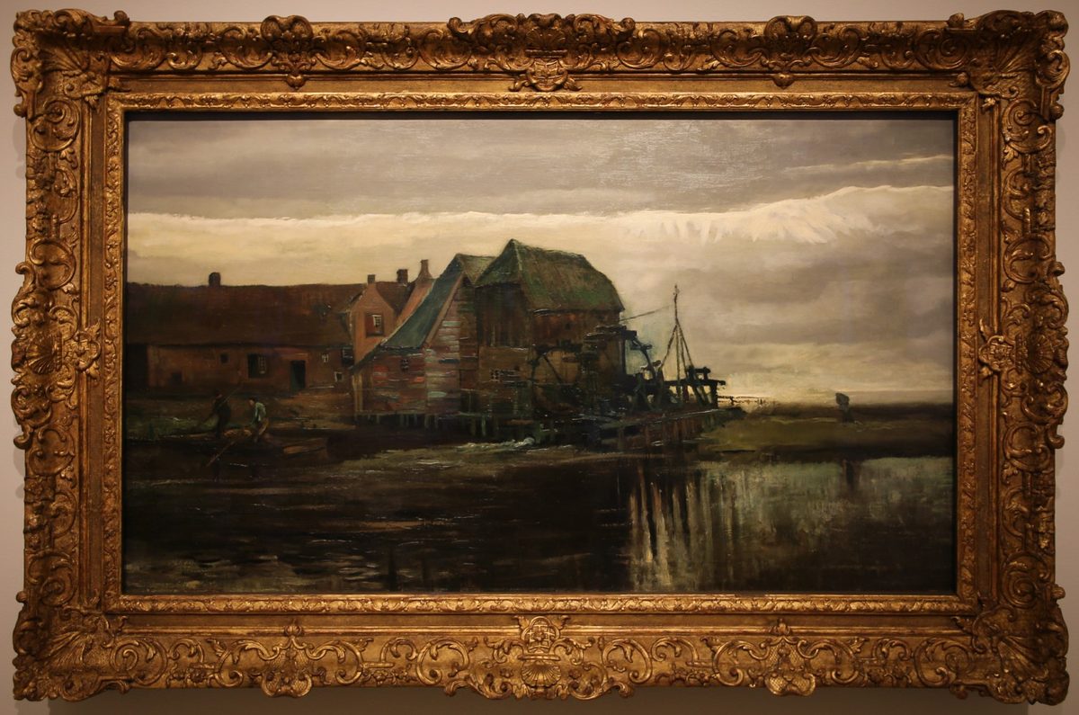 Vincent van gogh, mulino d'acqua a gennep, 1884