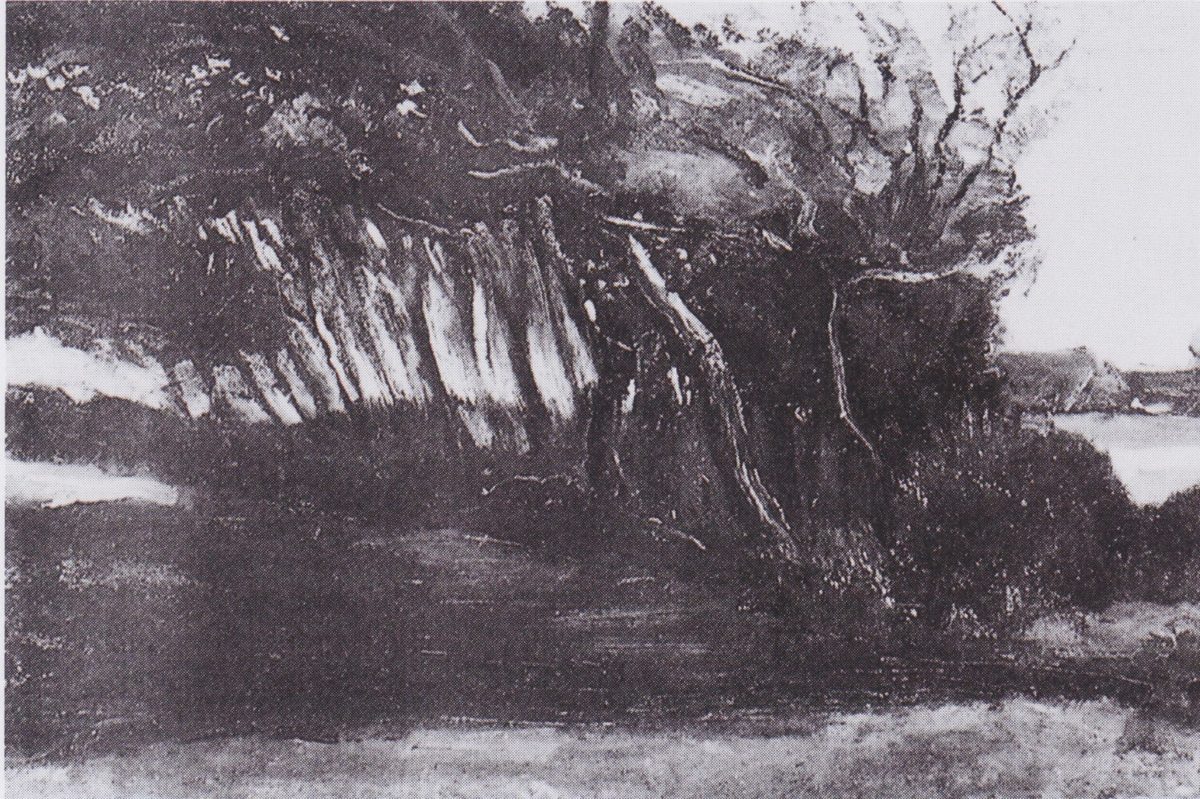 Van Gogh - Landschaft mit B#U00e4umen im Wind