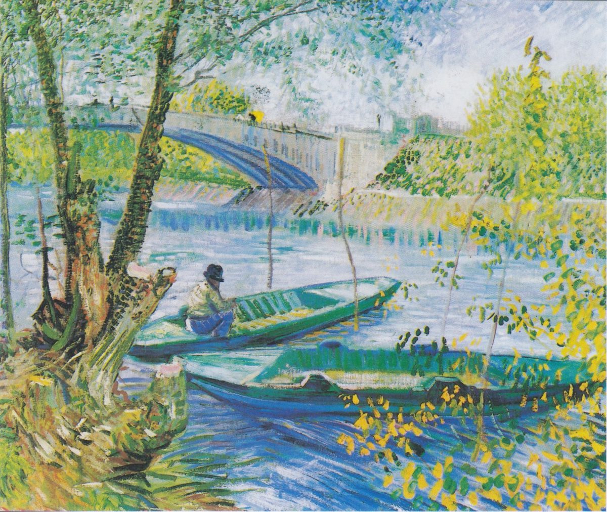 Van Gogh - Angler und Boote an der Pont de Clichy