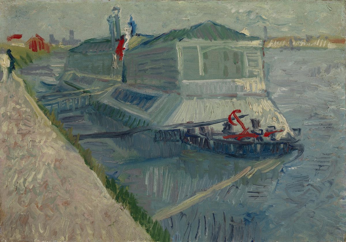 Van Gogh - The Laundry Boat on the Seine at Asni#U00e8res (1887) VMFA