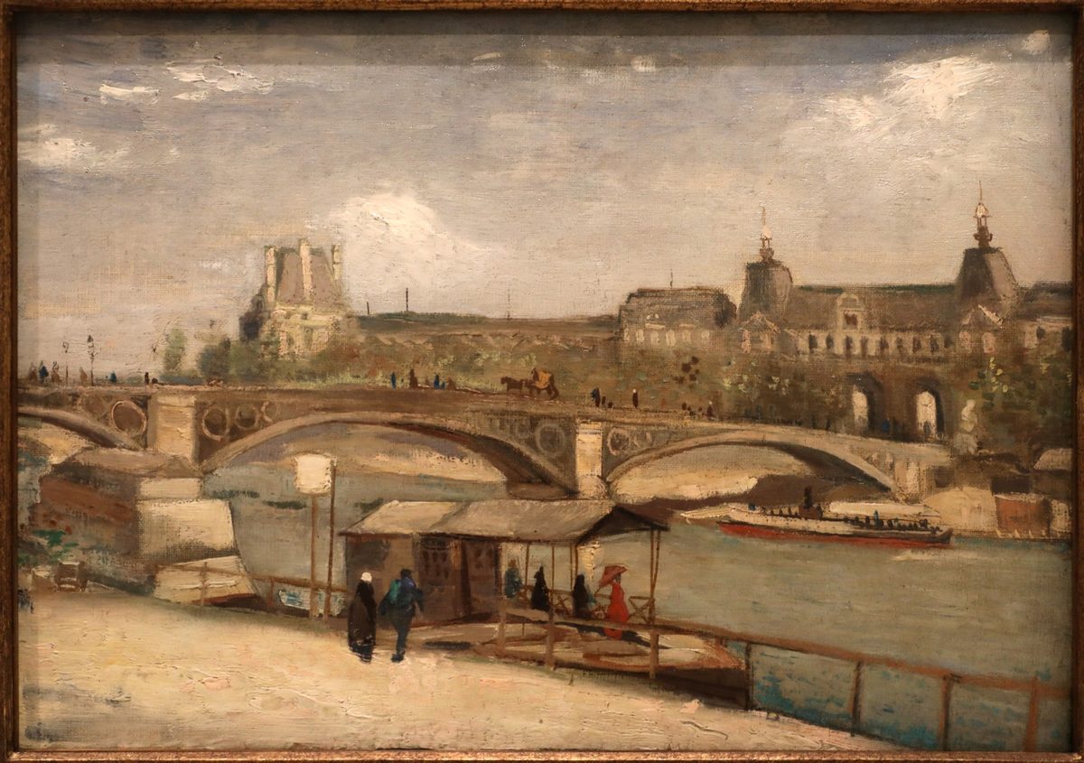 Vincent van gogh, il pont du carrousel e il louvre, 1886, MIN 3616, 02