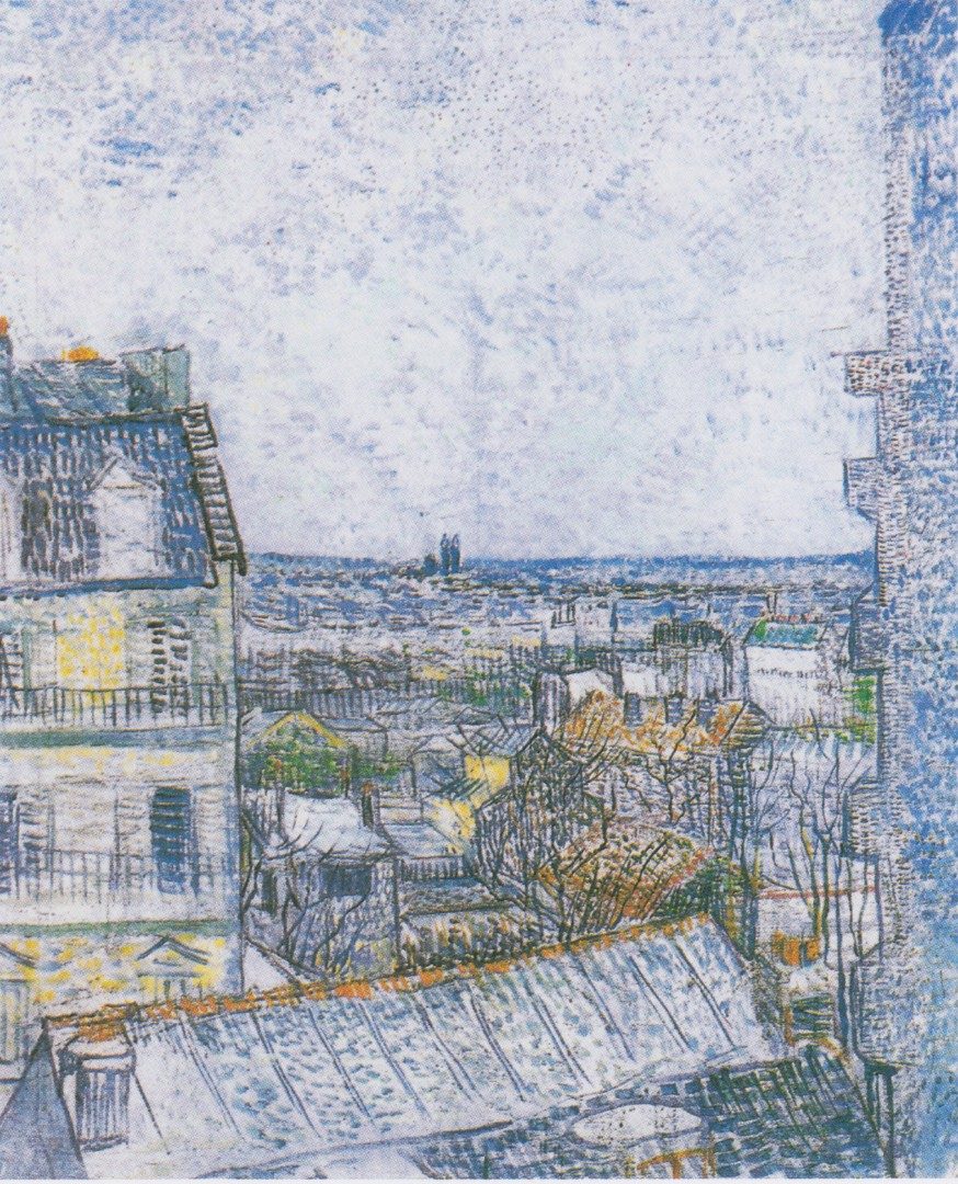Van Gogh - Blick auf Paris aus Vincents Zimmer in der Rue Lepic1