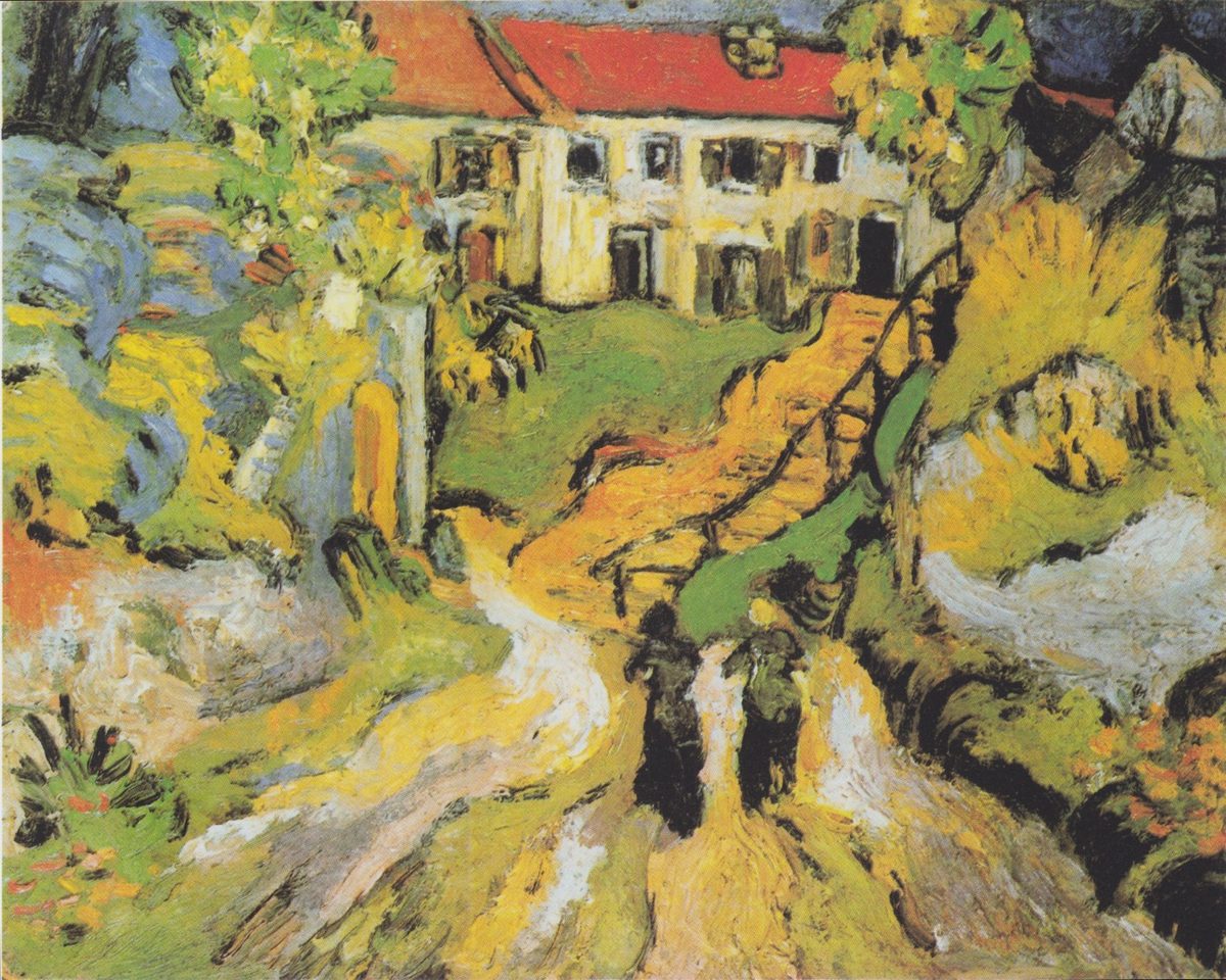 Van Gogh - Treppe in Auvers mit zwei Figuren
