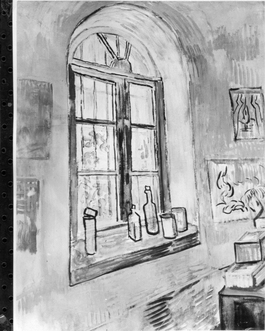 Reproductie van een schilderij uit Saint-Remy van Van Gogh, Bestanddeelnr 252-1893