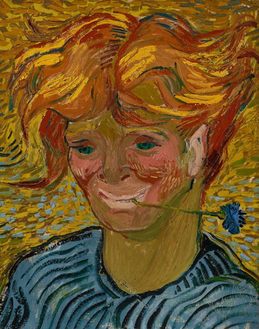 Van Gogh - Bildnis eines jungen Mannes mit Kornblume