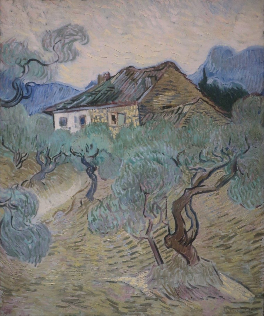 Farm House among Olive Trees by Vincent Van Gogh, December 1889