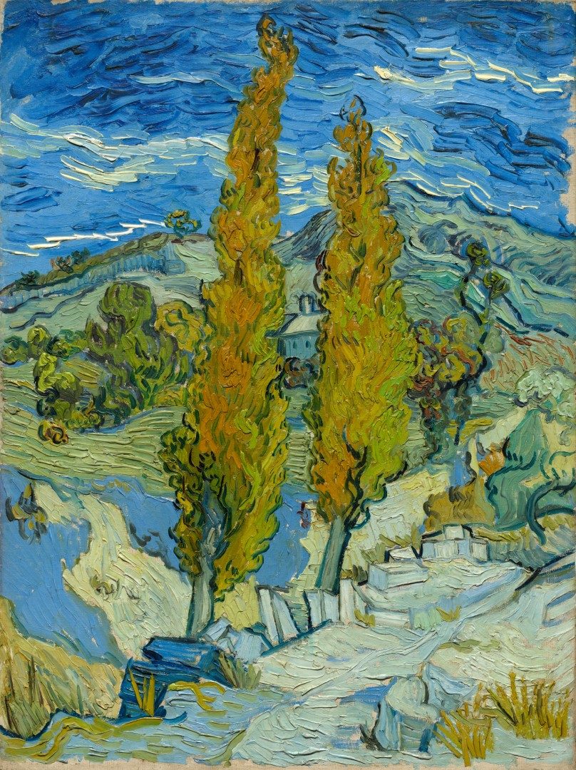 Two Poplars in the Alpilles near Saint-R#U00e9my, by Vincent Van Gogh, Cleveland Museum of Art, 1958.32