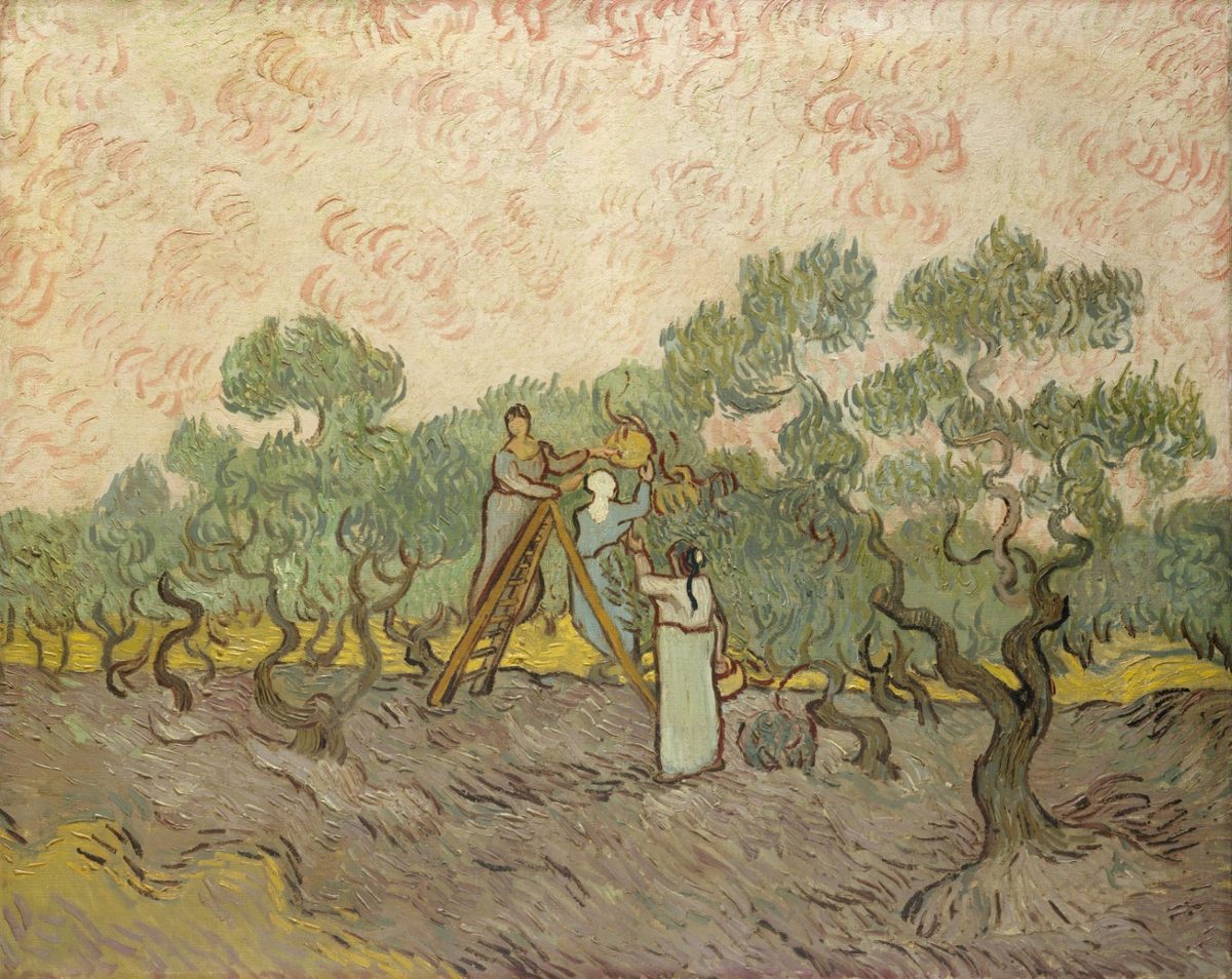 1889 van Gogh Women picking olives anagoria