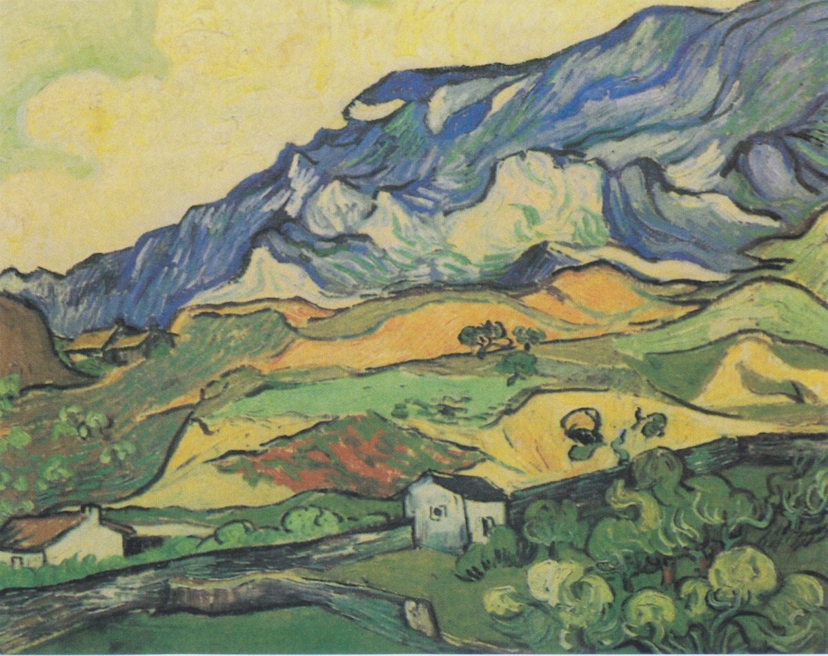 Les_Alpilles_,_Mountain-Landscape_at_Saint-R#U00e9my_by_Vincent_Van_Gogh_(F724)__Van Gogh - _Les Alpilles_, Berglandschaft bei Saint-R#U00e9my