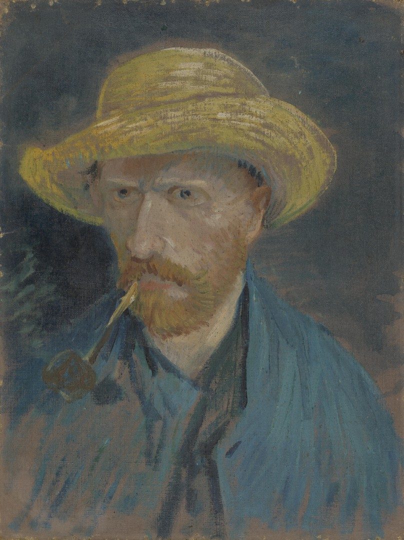 Zelfportret met strohoed en pijp - s0068V1962v - Van Gogh Museum