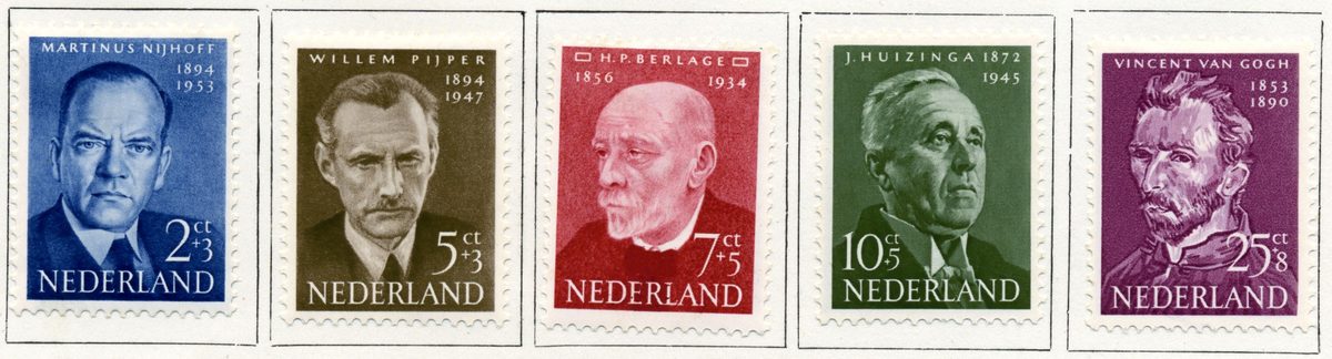 Postzegel NL nr 641-645. Zomerzegels 1954
