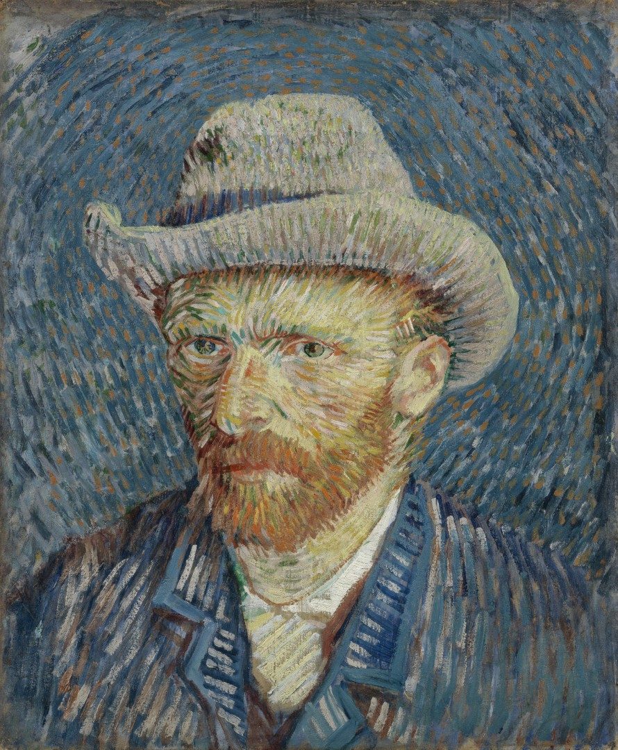 Zelfportret met grijze vilthoed - s0016V1962 - Van Gogh Museum