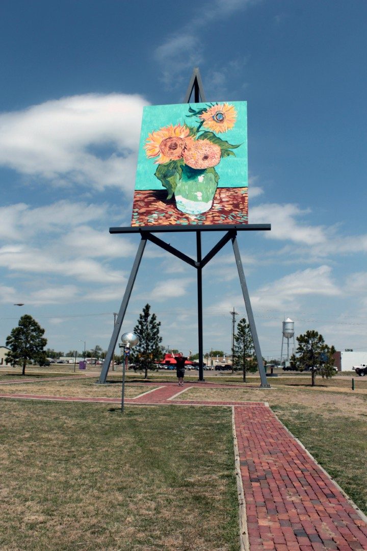 World's largest easel in Goodland, Kansas 5-20-2014