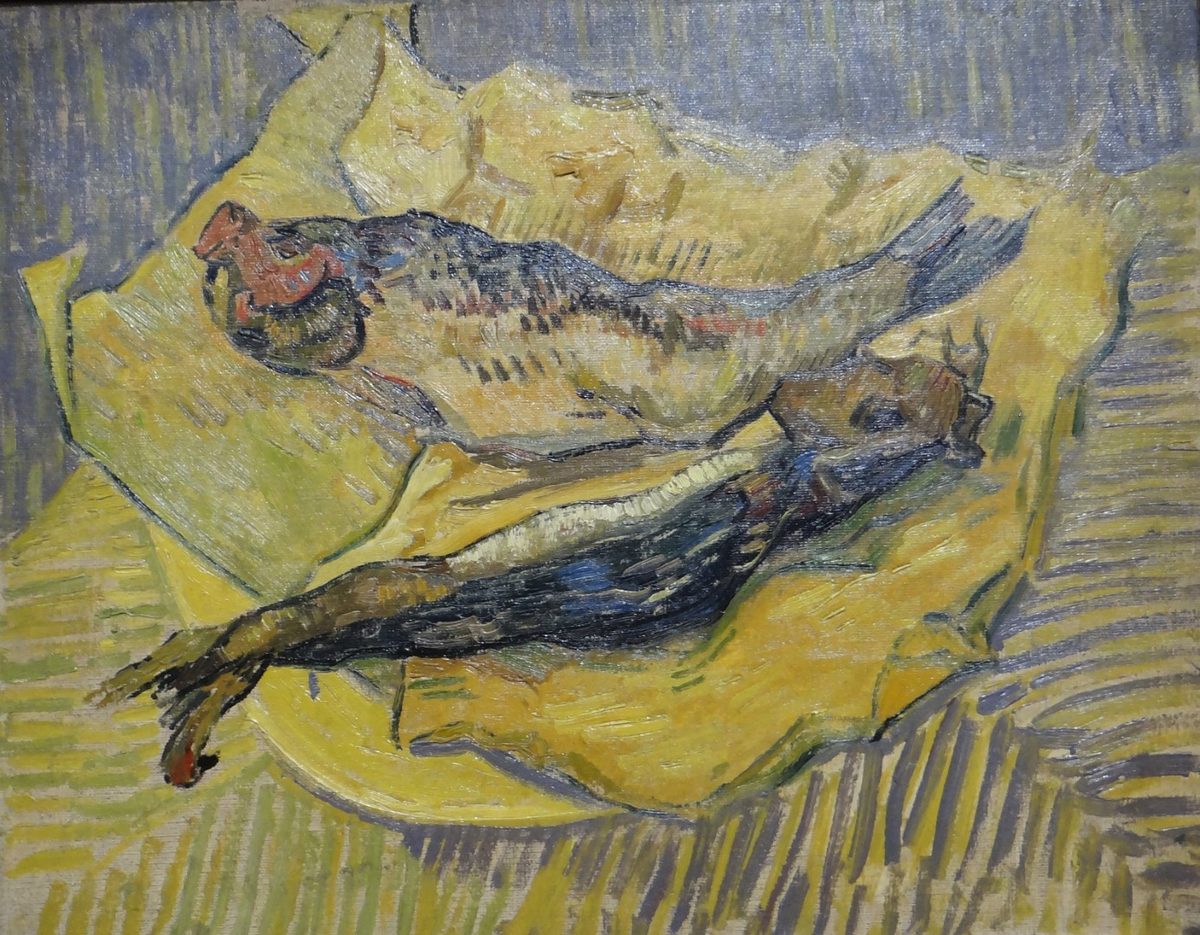 Bloaters_on_a_Piece_of_Yellow_Paper_(F510)__Deux harengs 1889 V Van Gogh (1)