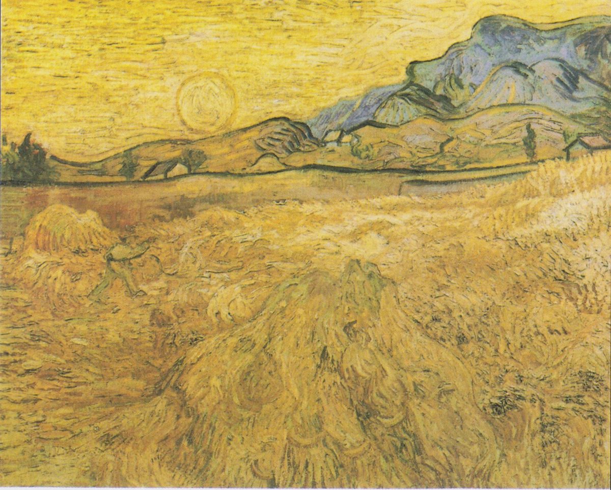 Van Gogh - Weizenfeld mit Schnitter und Sonne